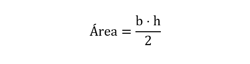 fórmula del área de un triángulo