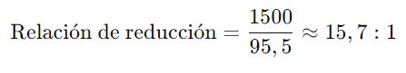 relación de reducción ejemplo